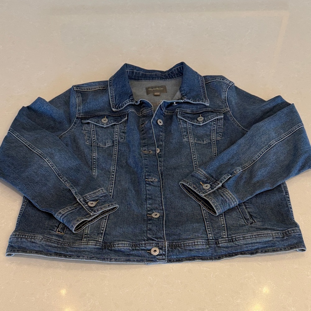 Style & Co. Women's Denim Button-Up Jacket